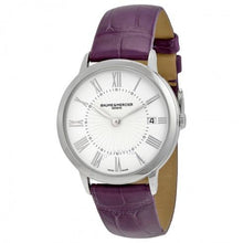 Load image into Gallery viewer, Classima White Dial Purple Leather Ladies Watch 10224