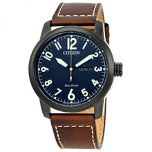 Load image into Gallery viewer, Chandler Dark Blue Dial Men's Brown Leather Watch